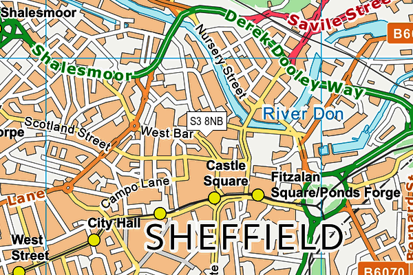 S3 8NB map - OS VectorMap District (Ordnance Survey) S3 8NB map - OS VectorMap District (Ordnance Survey)