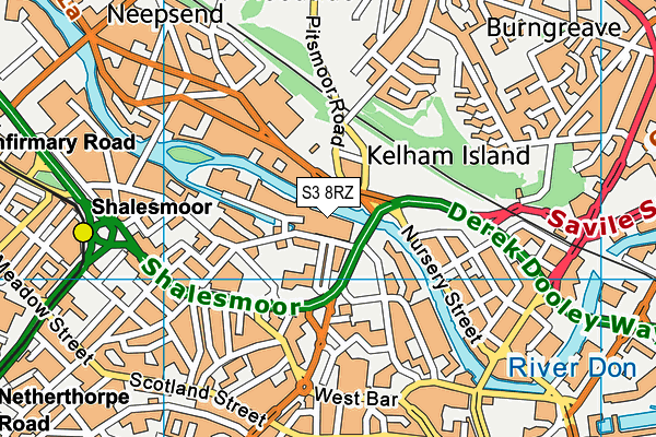 S3 8RZ map - OS VectorMap District (Ordnance Survey) S3 8RZ map - OS VectorMap District (Ordnance Survey)