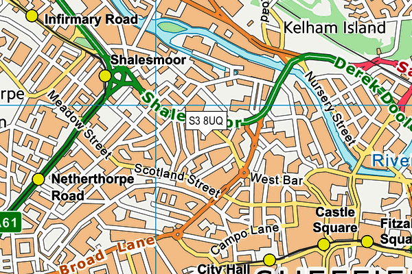 S3 8UQ map - OS VectorMap District (Ordnance Survey) S3 8UQ map - OS VectorMap District (Ordnance Survey)