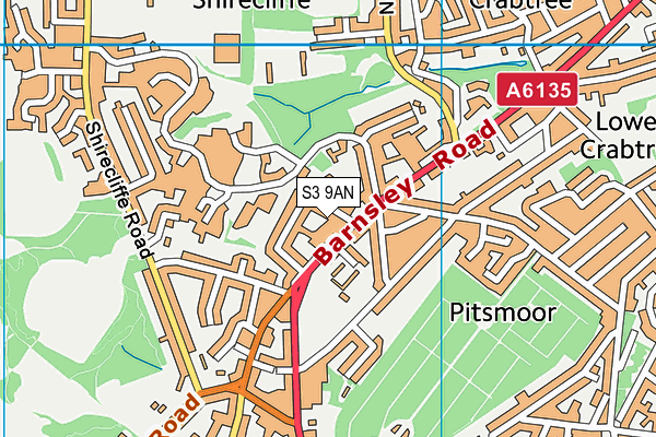 S3 9AN map - OS VectorMap District (Ordnance Survey) S3 9AN map - OS VectorMap District (Ordnance Survey)
