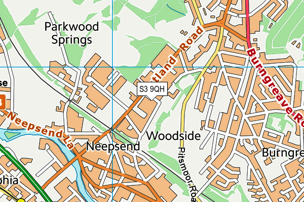 S3 9QH map - OS VectorMap District (Ordnance Survey) S3 9QH map - OS VectorMap District (Ordnance Survey)
