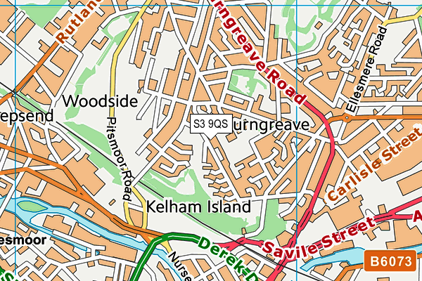 S3 9QS map - OS VectorMap District (Ordnance Survey) S3 9QS map - OS VectorMap District (Ordnance Survey)
