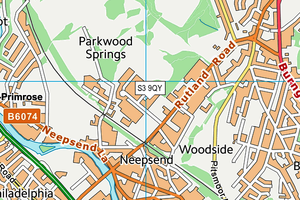 S3 9QY map - OS VectorMap District (Ordnance Survey) S3 9QY map - OS VectorMap District (Ordnance Survey)
