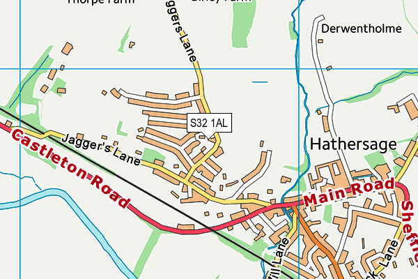S32 1AL map - OS VectorMap District (Ordnance Survey) S32 1AL map - OS VectorMap District (Ordnance Survey)