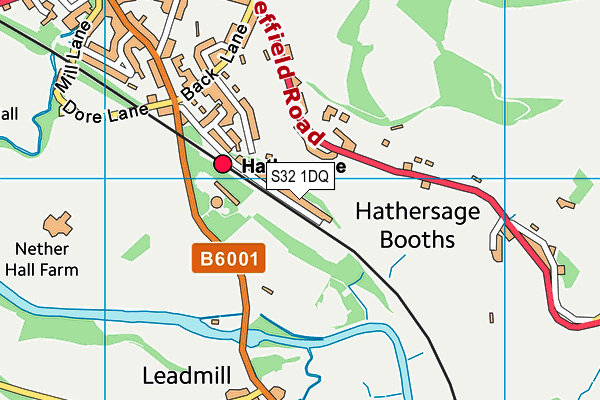 S32 1DQ map - OS VectorMap District (Ordnance Survey)
