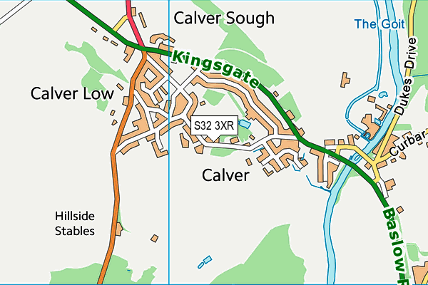 S32 3XR map - OS VectorMap District (Ordnance Survey)