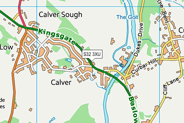 S32 3XU map - OS VectorMap District (Ordnance Survey) S32 3XU map - OS VectorMap District (Ordnance Survey)