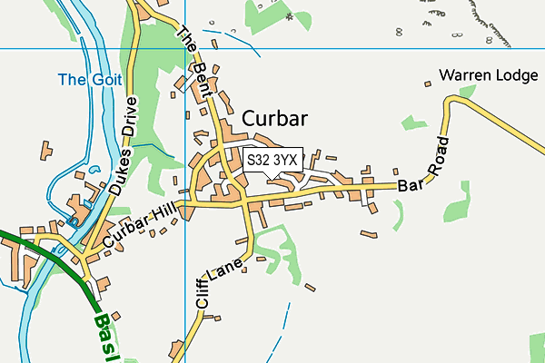 S32 3YX map - OS VectorMap District (Ordnance Survey) S32 3YX map - OS VectorMap District (Ordnance Survey)