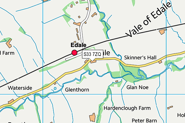 S33 7ZQ map - OS VectorMap District (Ordnance Survey)
