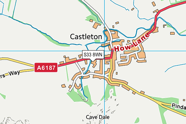 S33 8WN map - OS VectorMap District (Ordnance Survey)