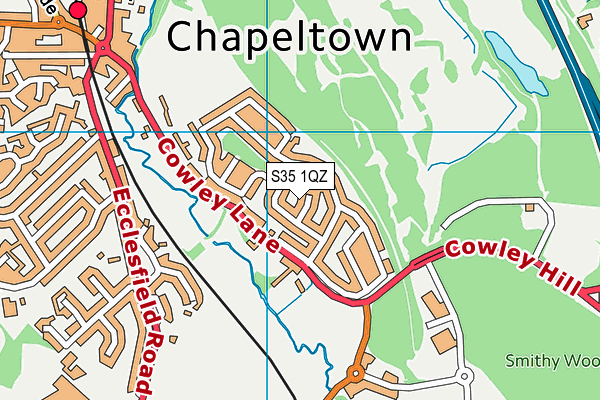 S35 1QZ map - OS VectorMap District (Ordnance Survey)