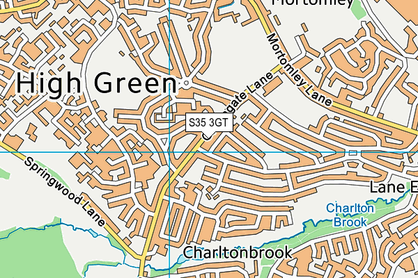 S35 3GT map - OS VectorMap District (Ordnance Survey)