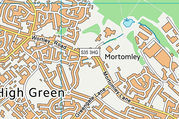 S35 3HG map - OS VectorMap District (Ordnance Survey)