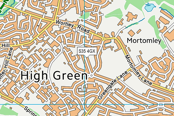 S35 4GX map - OS VectorMap District (Ordnance Survey)