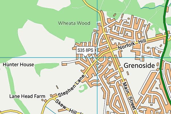 S35 8PS map - OS VectorMap District (Ordnance Survey)