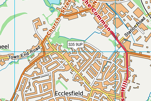 S35 9UP map - OS VectorMap District (Ordnance Survey)