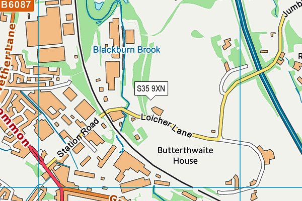 S35 9XN map - OS VectorMap District (Ordnance Survey)