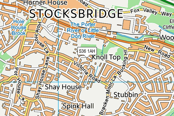 S36 1AH map - OS VectorMap District (Ordnance Survey) S36 1AH map - OS VectorMap District (Ordnance Survey)