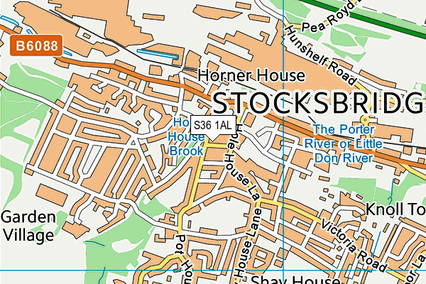 S36 1AL map - OS VectorMap District (Ordnance Survey) S36 1AL map - OS VectorMap District (Ordnance Survey)