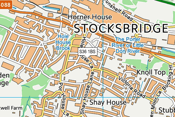S36 1BS map - OS VectorMap District (Ordnance Survey) S36 1BS map - OS VectorMap District (Ordnance Survey)