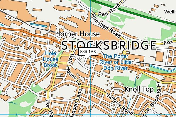 S36 1BX map - OS VectorMap District (Ordnance Survey) S36 1BX map - OS VectorMap District (Ordnance Survey)