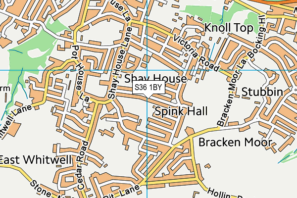 S36 1BY map - OS VectorMap District (Ordnance Survey) S36 1BY map - OS VectorMap District (Ordnance Survey)
