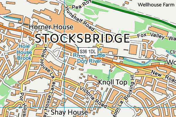S36 1DL map - OS VectorMap District (Ordnance Survey) S36 1DL map - OS VectorMap District (Ordnance Survey)
