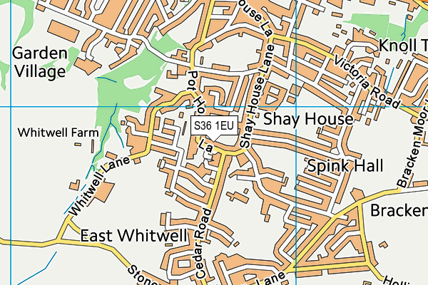 S36 1EU map - OS VectorMap District (Ordnance Survey) S36 1EU map - OS VectorMap District (Ordnance Survey)