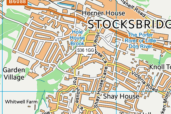 S36 1GG map - OS VectorMap District (Ordnance Survey) S36 1GG map - OS VectorMap District (Ordnance Survey)