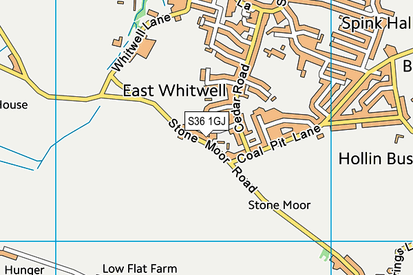 S36 1GJ map - OS VectorMap District (Ordnance Survey) S36 1GJ map - OS VectorMap District (Ordnance Survey)