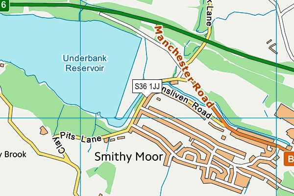 S36 1JJ map - OS VectorMap District (Ordnance Survey) S36 1JJ map - OS VectorMap District (Ordnance Survey)