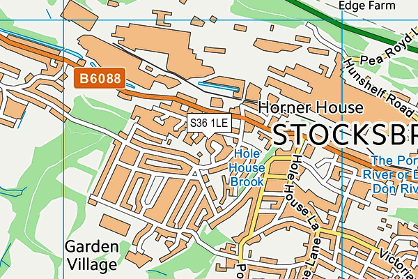 S36 1LE map - OS VectorMap District (Ordnance Survey) S36 1LE map - OS VectorMap District (Ordnance Survey)