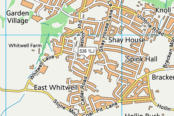 S36 1LJ map - OS VectorMap District (Ordnance Survey) S36 1LJ map - OS VectorMap District (Ordnance Survey)