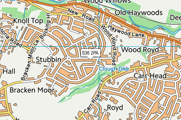 S36 2PA map - OS VectorMap District (Ordnance Survey) S36 2PA map - OS VectorMap District (Ordnance Survey)