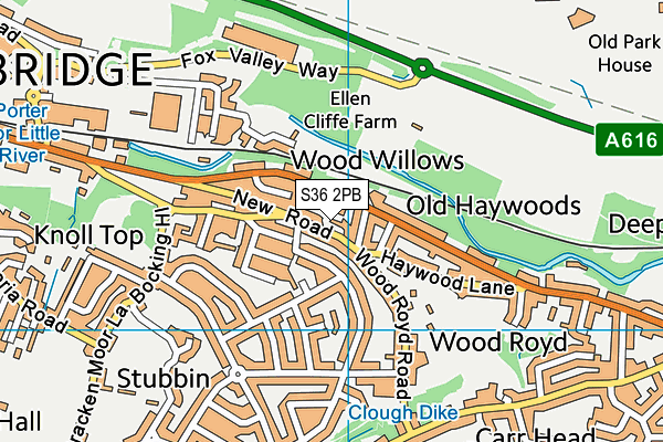 S36 2PB map - OS VectorMap District (Ordnance Survey) S36 2PB map - OS VectorMap District (Ordnance Survey)