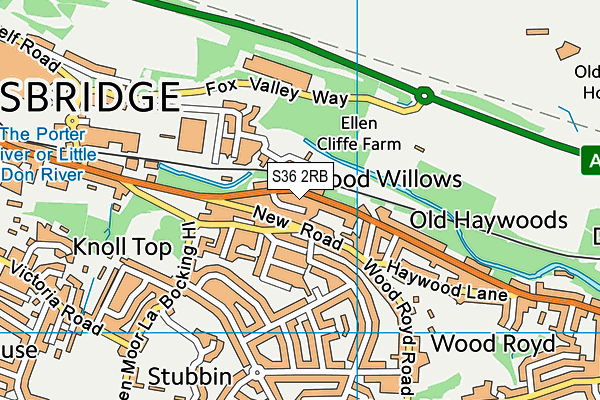 S36 2RB map - OS VectorMap District (Ordnance Survey) S36 2RB map - OS VectorMap District (Ordnance Survey)