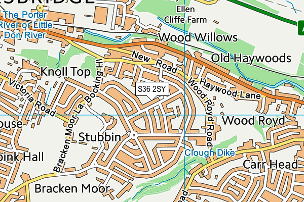S36 2SY map - OS VectorMap District (Ordnance Survey) S36 2SY map - OS VectorMap District (Ordnance Survey)