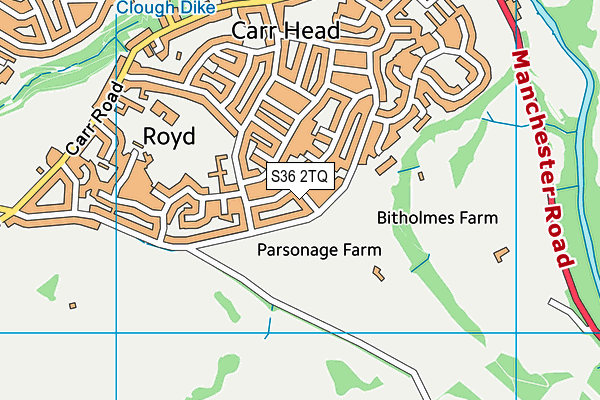 S36 2TQ map - OS VectorMap District (Ordnance Survey) S36 2TQ map - OS VectorMap District (Ordnance Survey)