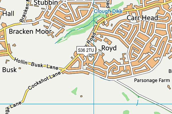 S36 2TU map - OS VectorMap District (Ordnance Survey) S36 2TU map - OS VectorMap District (Ordnance Survey)