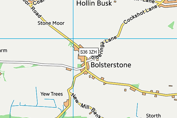S36 3ZH map - OS VectorMap District (Ordnance Survey)