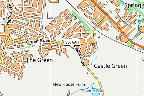 S36 6AH map - OS VectorMap District (Ordnance Survey) S36 6AH map - OS VectorMap District (Ordnance Survey)