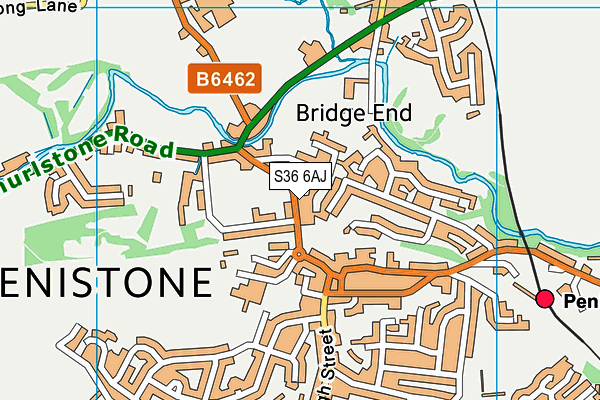 S36 6AJ map - OS VectorMap District (Ordnance Survey) S36 6AJ map - OS VectorMap District (Ordnance Survey)