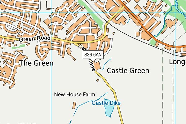 S36 6AN map - OS VectorMap District (Ordnance Survey)