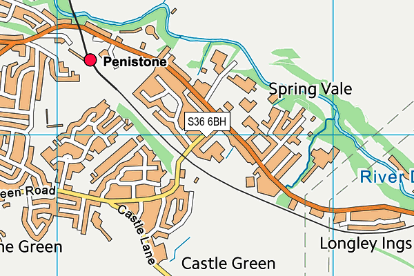 S36 6BH map - OS VectorMap District (Ordnance Survey)