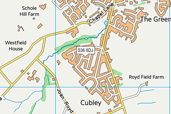 S36 6DJ map - OS VectorMap District (Ordnance Survey)
