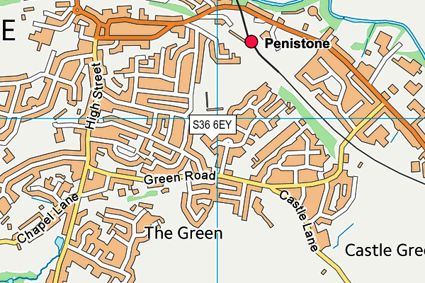 S36 6EY map - OS VectorMap District (Ordnance Survey) S36 6EY map - OS VectorMap District (Ordnance Survey)