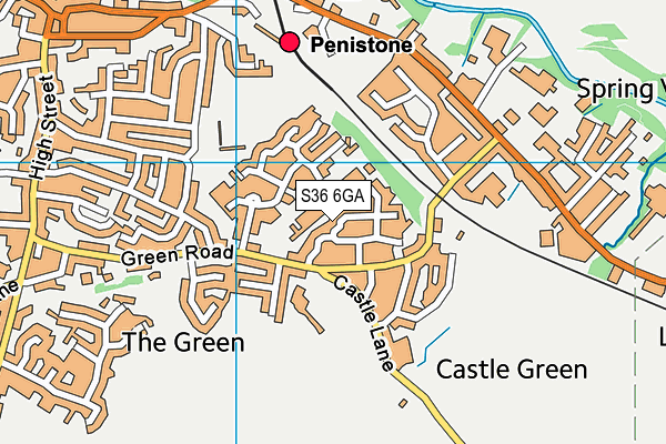 S36 6GA map - OS VectorMap District (Ordnance Survey) S36 6GA map - OS VectorMap District (Ordnance Survey)