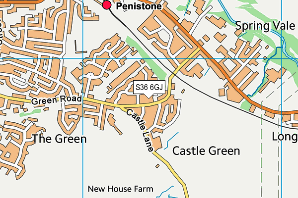 S36 6GJ map - OS VectorMap District (Ordnance Survey)
