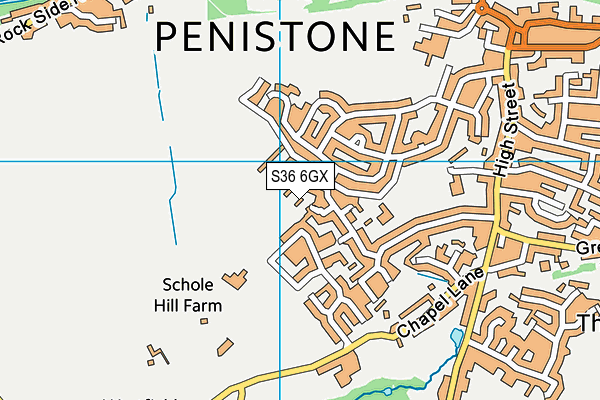 S36 6GX map - OS VectorMap District (Ordnance Survey) S36 6GX map - OS VectorMap District (Ordnance Survey)