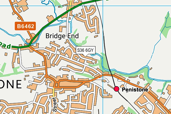 S36 6GY map - OS VectorMap District (Ordnance Survey)
